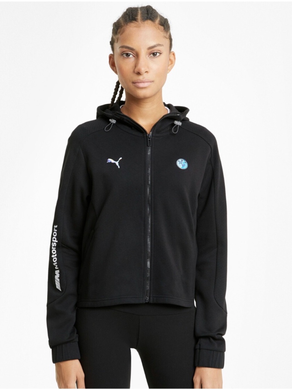 EUC Puma x BMW Women's Black BMW Motorsport Zip Hoodie